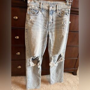 American Eagle Outfitters high rise ankle straight jeans